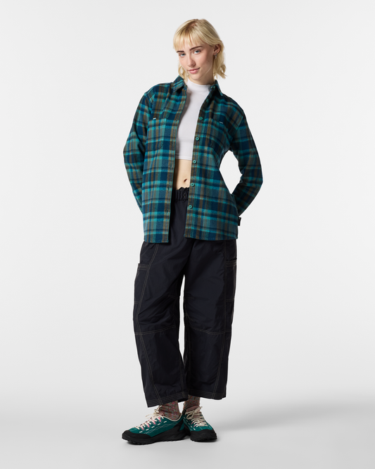 Versatile Outdoor Use Mero Organic Flannel Shirt - Women s
