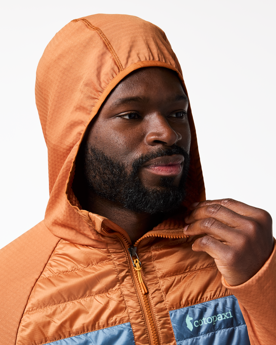 Comfortable Sun Coverage Capa Hybrid Insulated Hooded Jacket - Men s