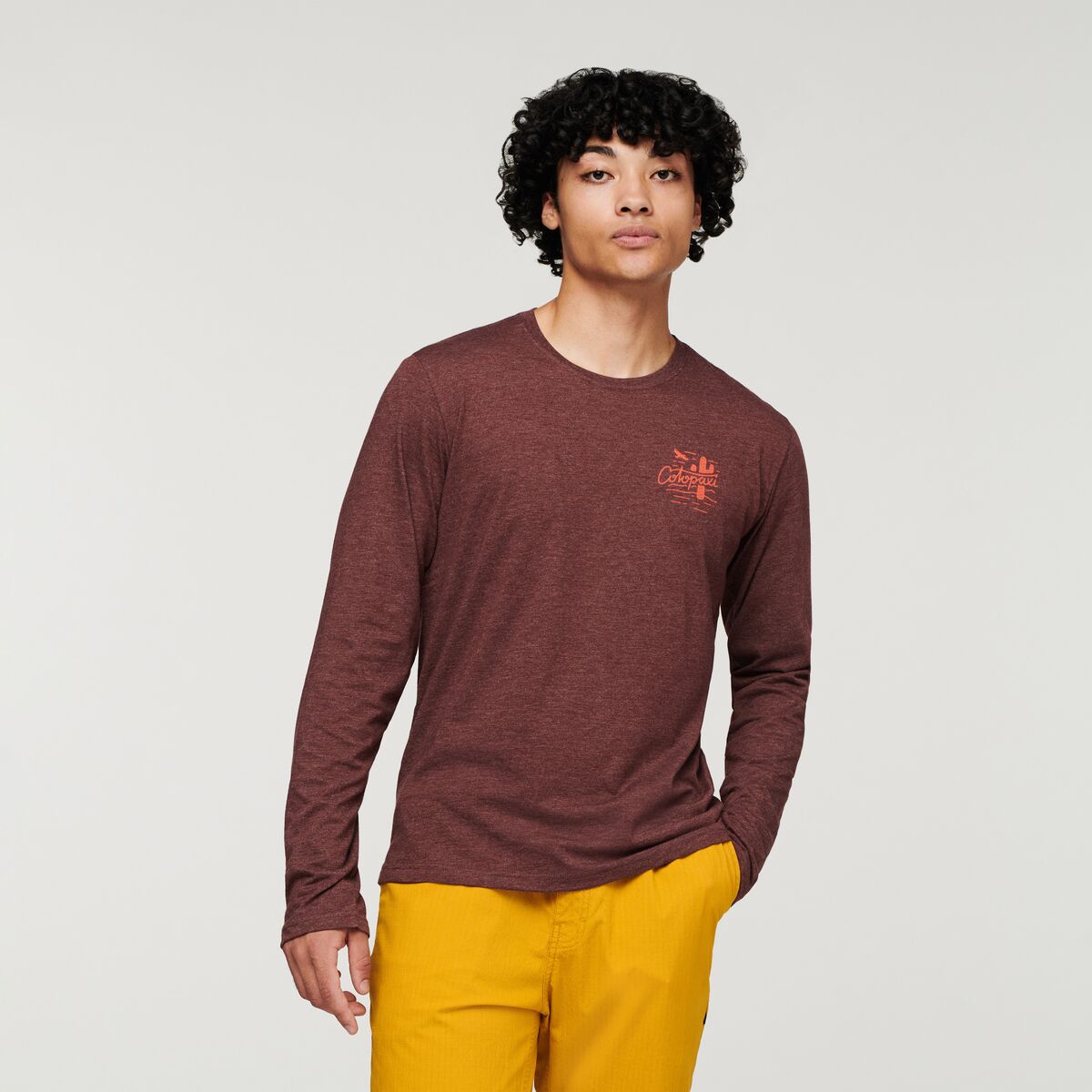 Casual Adventure Style Hello Llama Long-Sleeve T-Shirt - Men s