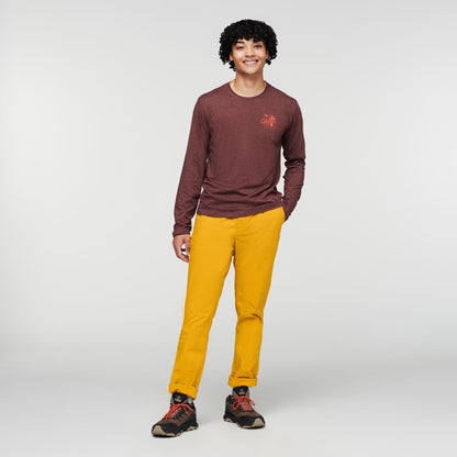 Casual Adventure Style Hello Llama Long-Sleeve T-Shirt - Men s