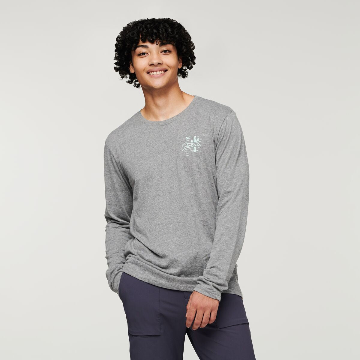 Casual Adventure Style Hello Llama Long-Sleeve T-Shirt - Men s