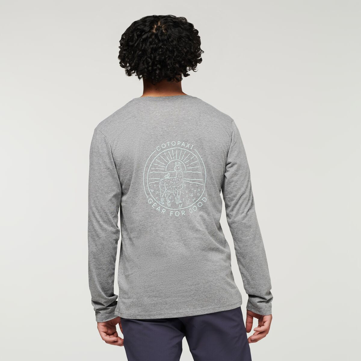 Casual Adventure Style Hello Llama Long-Sleeve T-Shirt - Men s