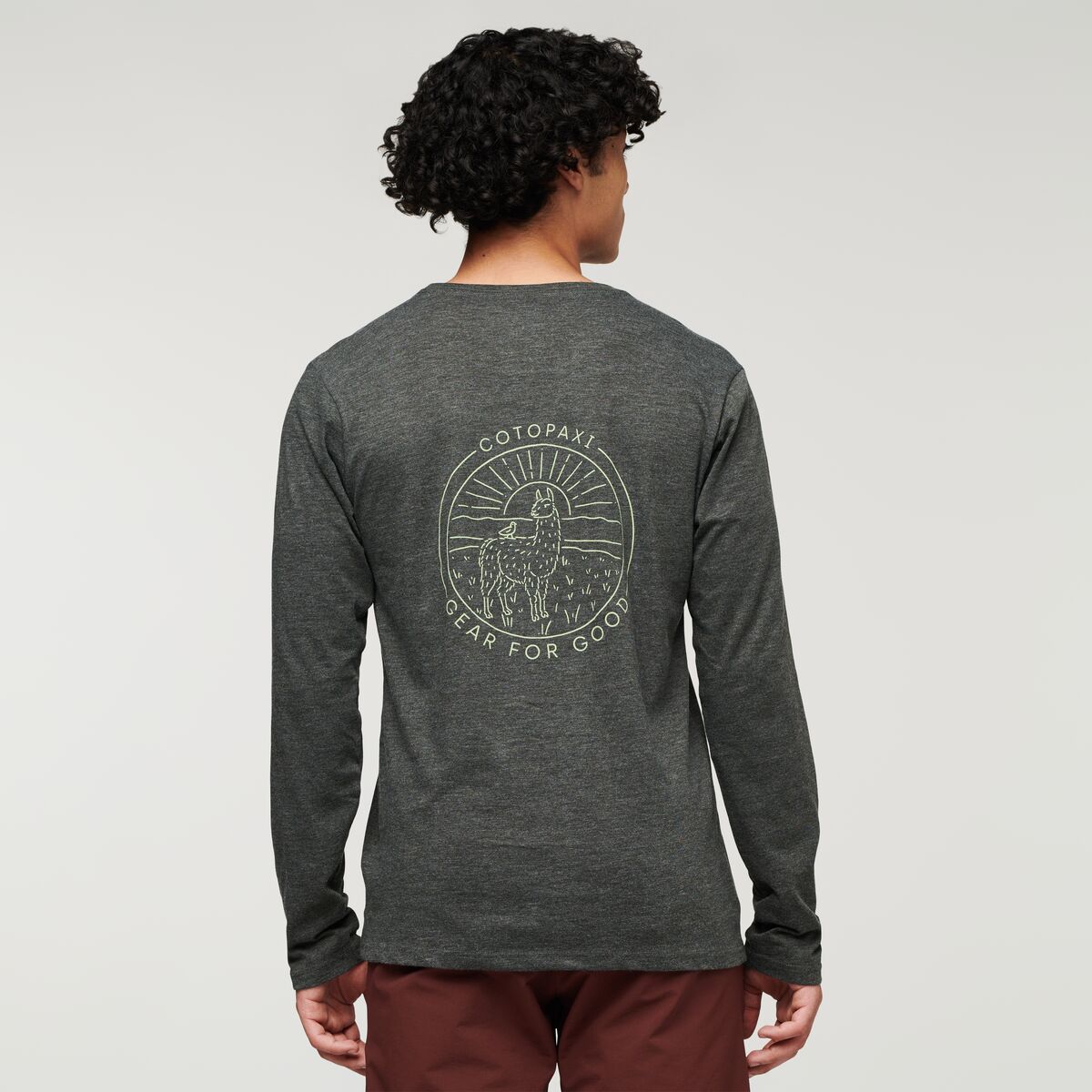 Casual Adventure Style Hello Llama Long-Sleeve T-Shirt - Men s