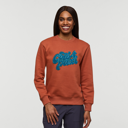 Casual Outdoor Style Coto-Patch Crew Sweatshirt - Women s