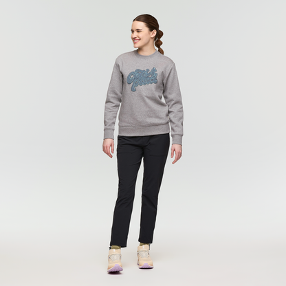 Casual Outdoor Style Coto-Patch Crew Sweatshirt - Women s
