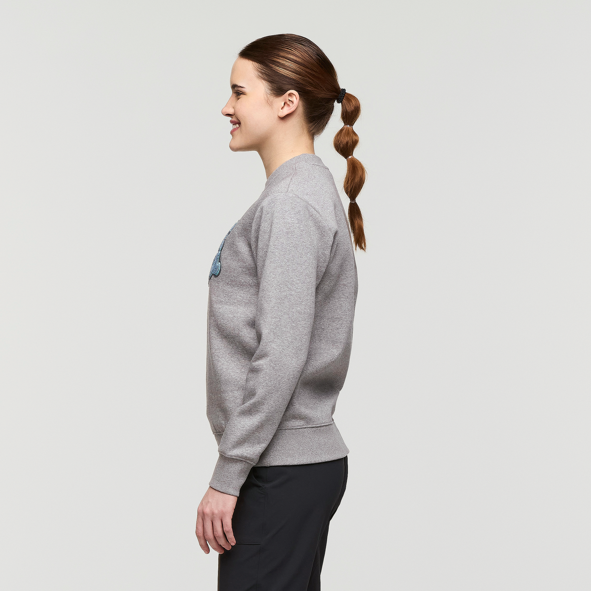 Casual Outdoor Style Coto-Patch Crew Sweatshirt - Women s