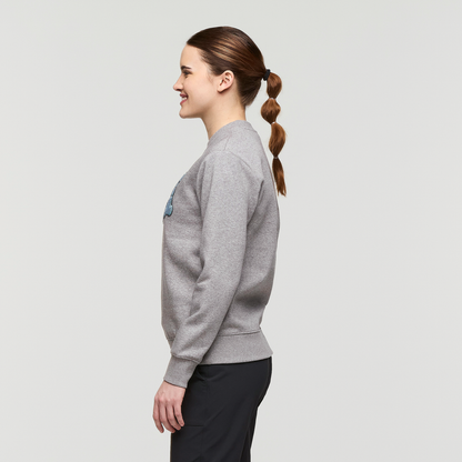 Casual Outdoor Style Coto-Patch Crew Sweatshirt - Women s