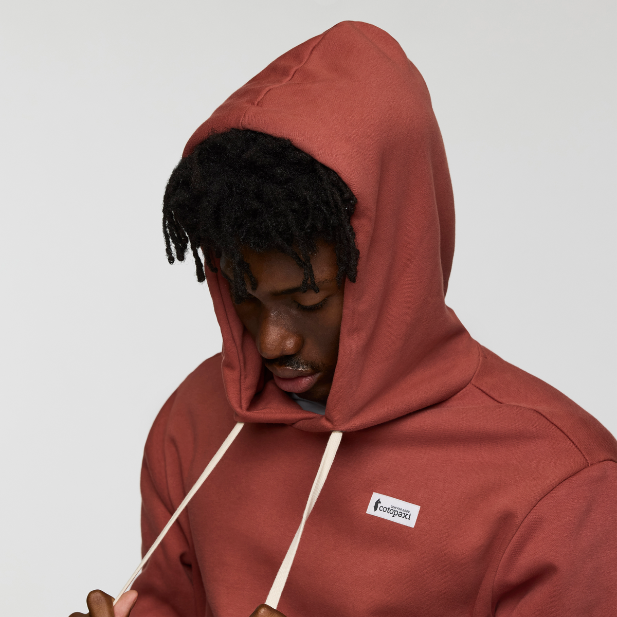 Casual Outdoor Style Llama Patch Pullover Hoodie - Men s