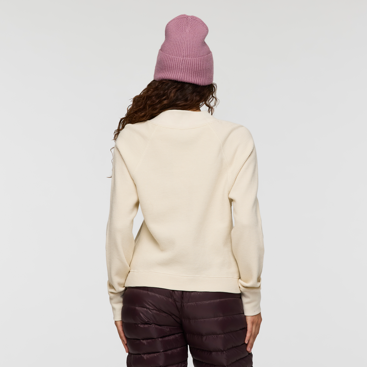 Casual Outdoor Style Atajo Long-Sleeve Waffle V-Neck - Women s