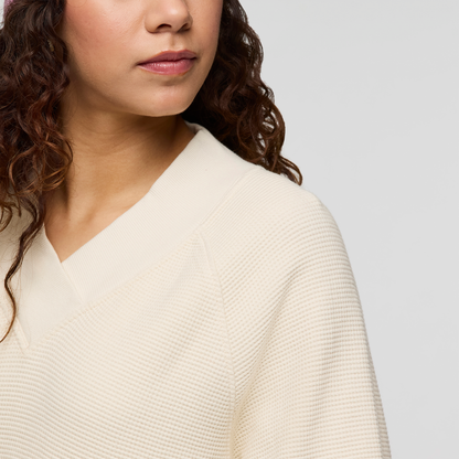 Casual Outdoor Style Atajo Long-Sleeve Waffle V-Neck - Women s