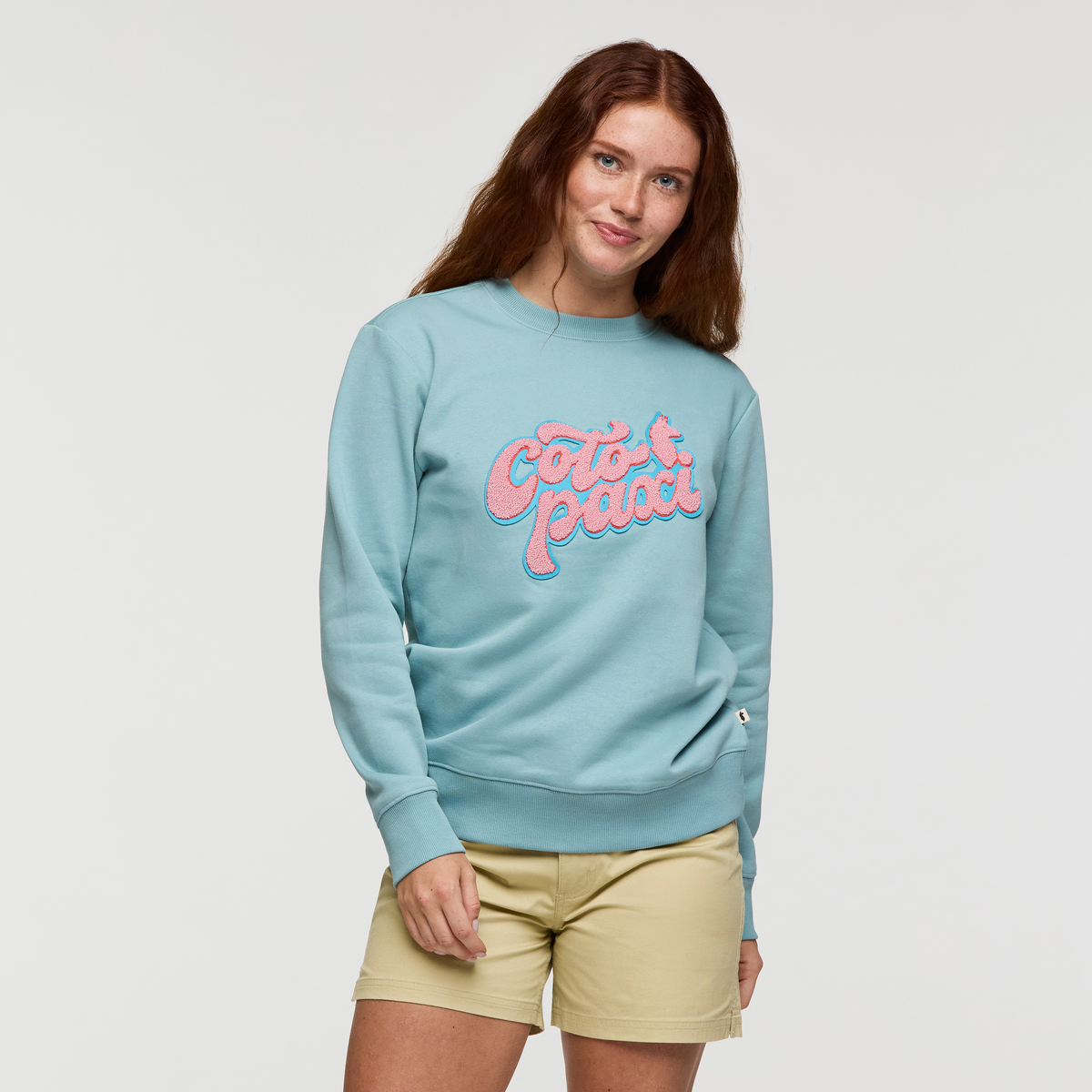 Casual Outdoor Style Coto-Patch Crew Sweatshirt - Women s