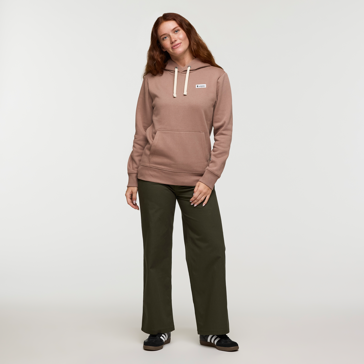 Casual Outdoor Style Llama Patch Pullover Hoodie - Women s