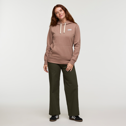 Casual Outdoor Style Llama Patch Pullover Hoodie - Women s