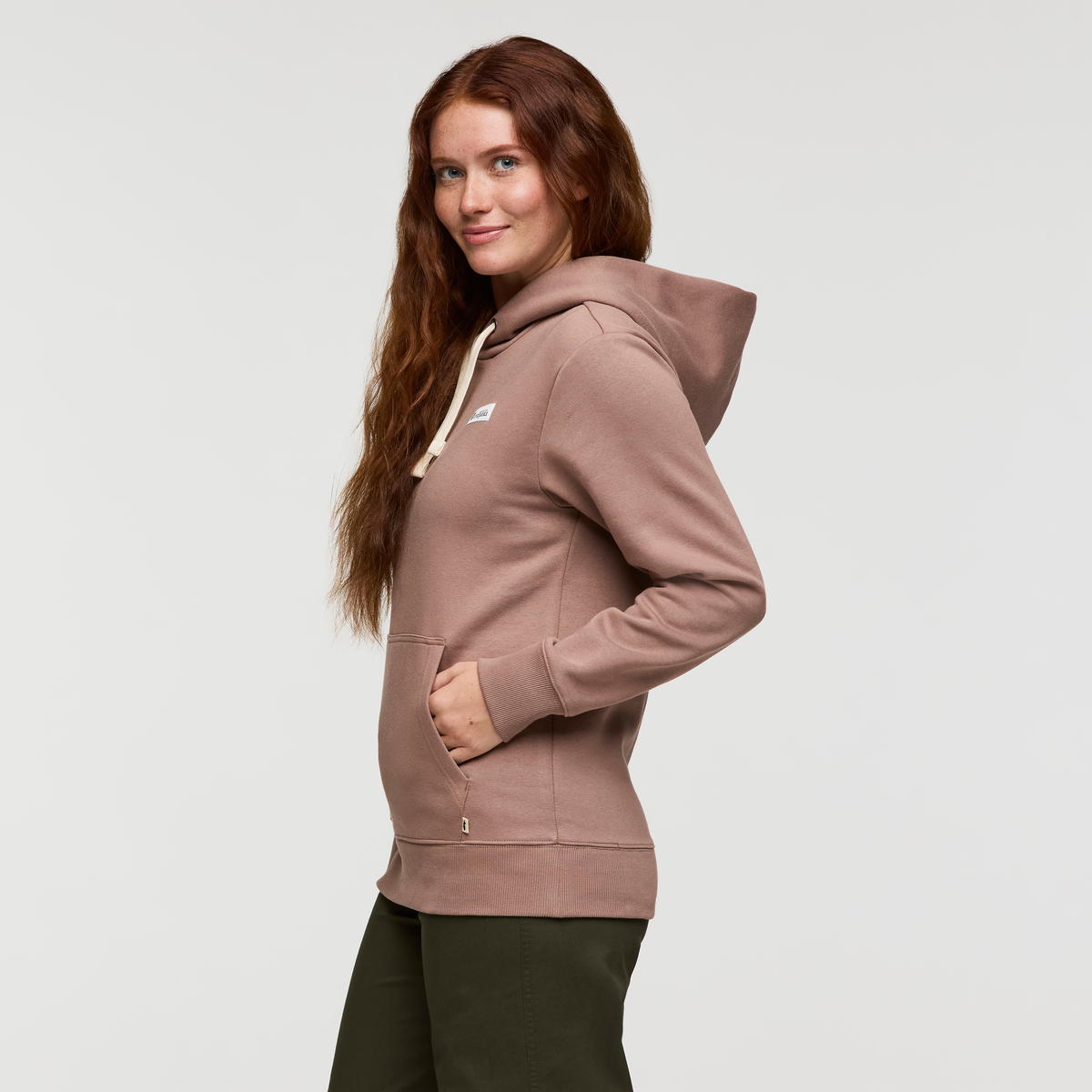 Casual Outdoor Style Llama Patch Pullover Hoodie - Women s