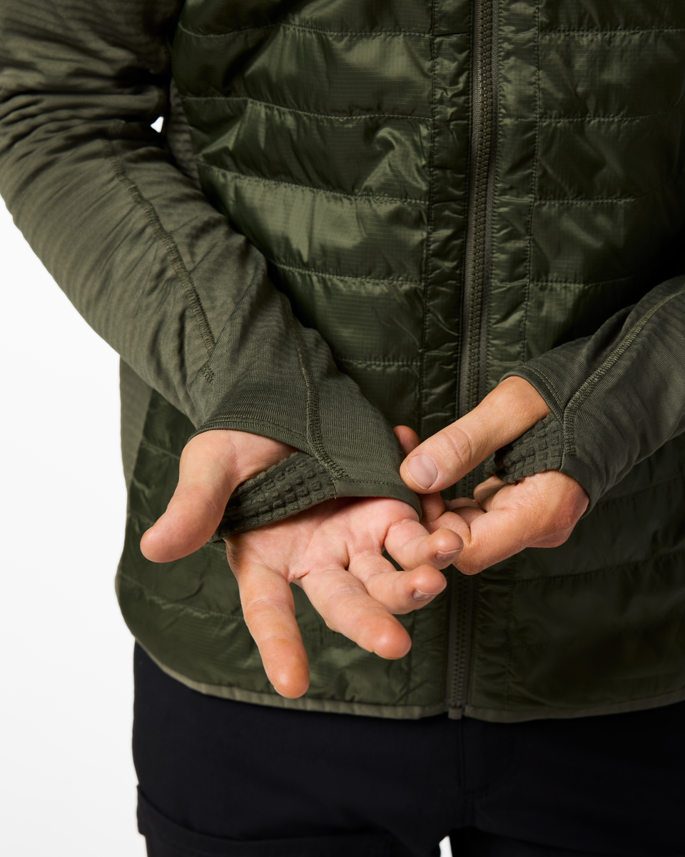 Comfortable Sun Coverage Capa Hybrid Insulated Hooded Jacket - Men s