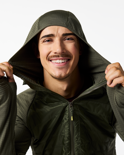 Comfortable Sun Coverage Capa Hybrid Insulated Hooded Jacket - Men s