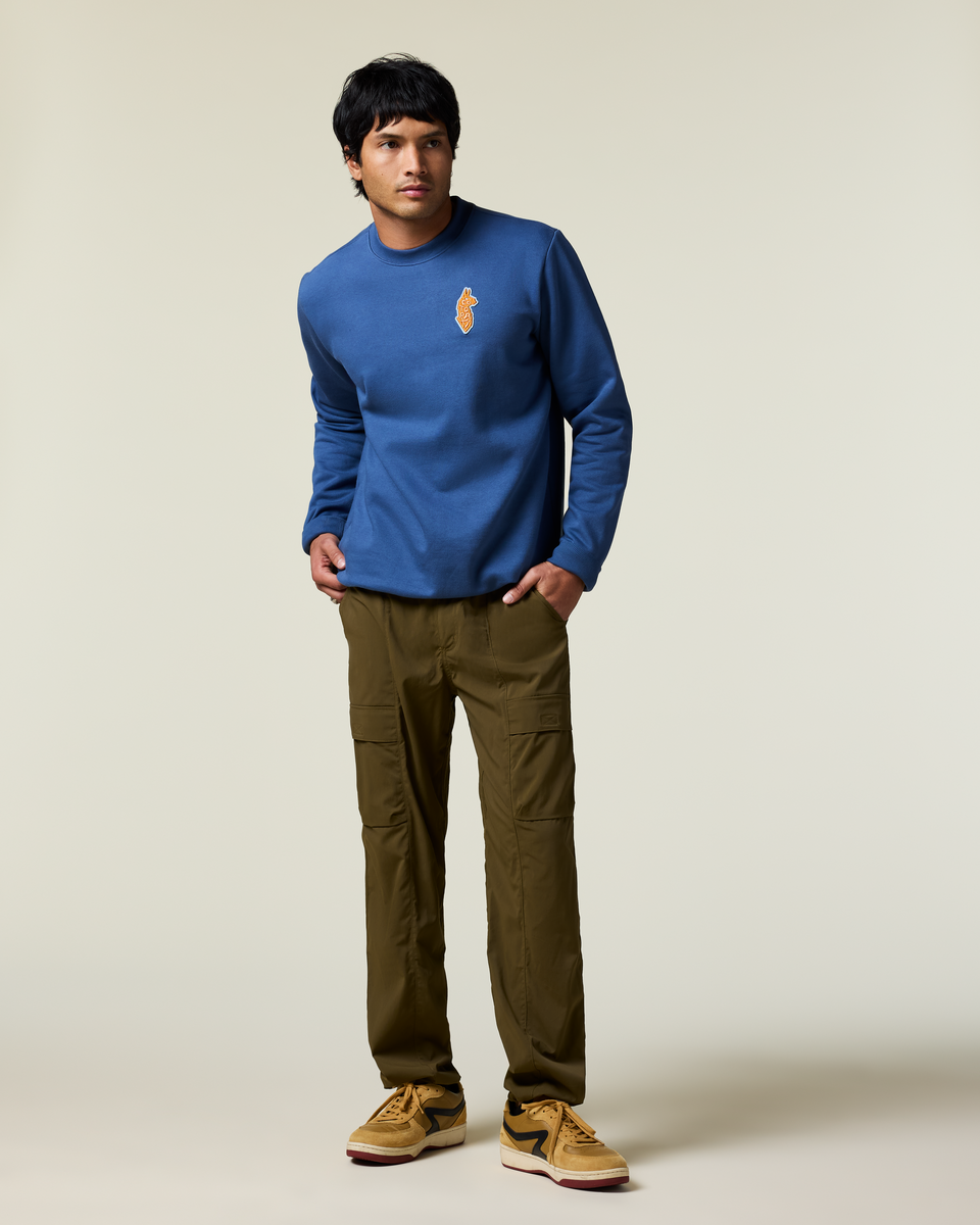 Casual Outdoor Style Lava Llama Crew Sweatshirt - Men s