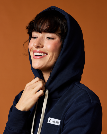 Casual Outdoor Style Llama Patch Pullover Hoodie - Women s