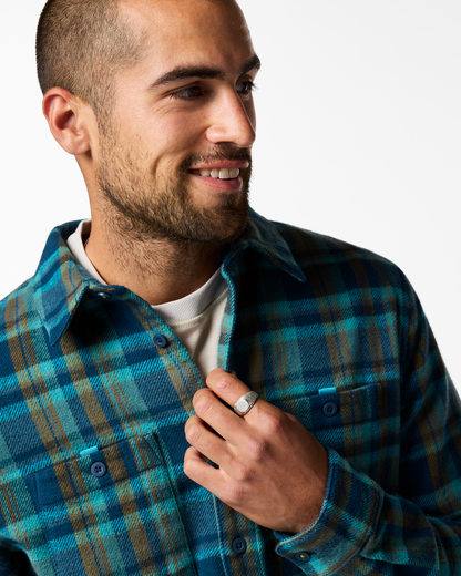 Versatile Outdoor Use Mero Organic Flannel Shirt - Men s