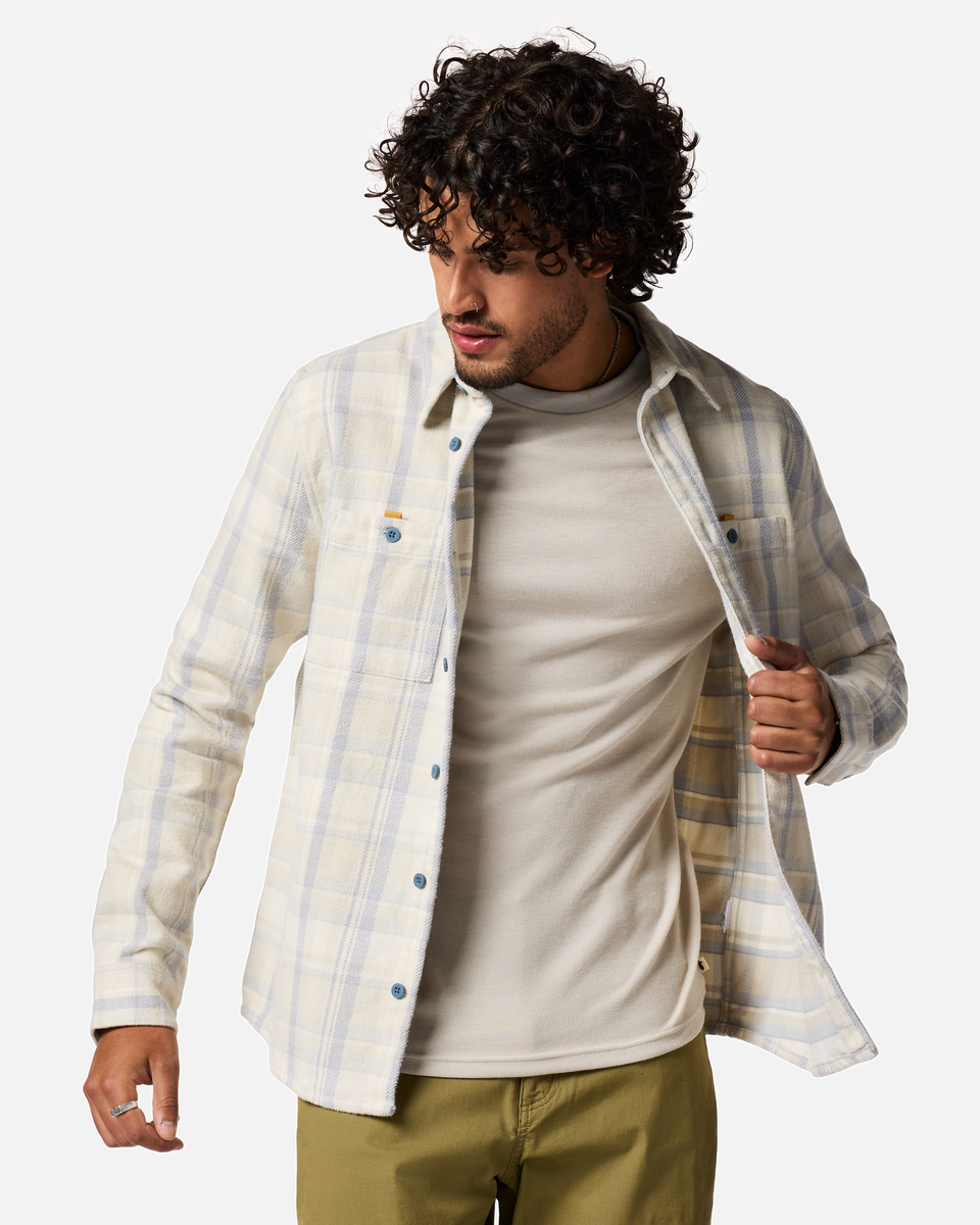 Versatile Outdoor Use Mero Organic Flannel Shirt - Men s