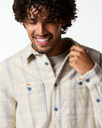 Versatile Outdoor Use Mero Organic Flannel Shirt - Men s