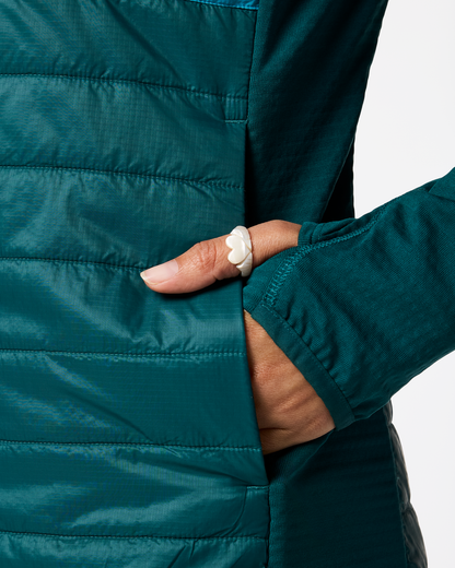 Soft Layering Warmth Acodo Hybrid Hooded Jacket - Women s