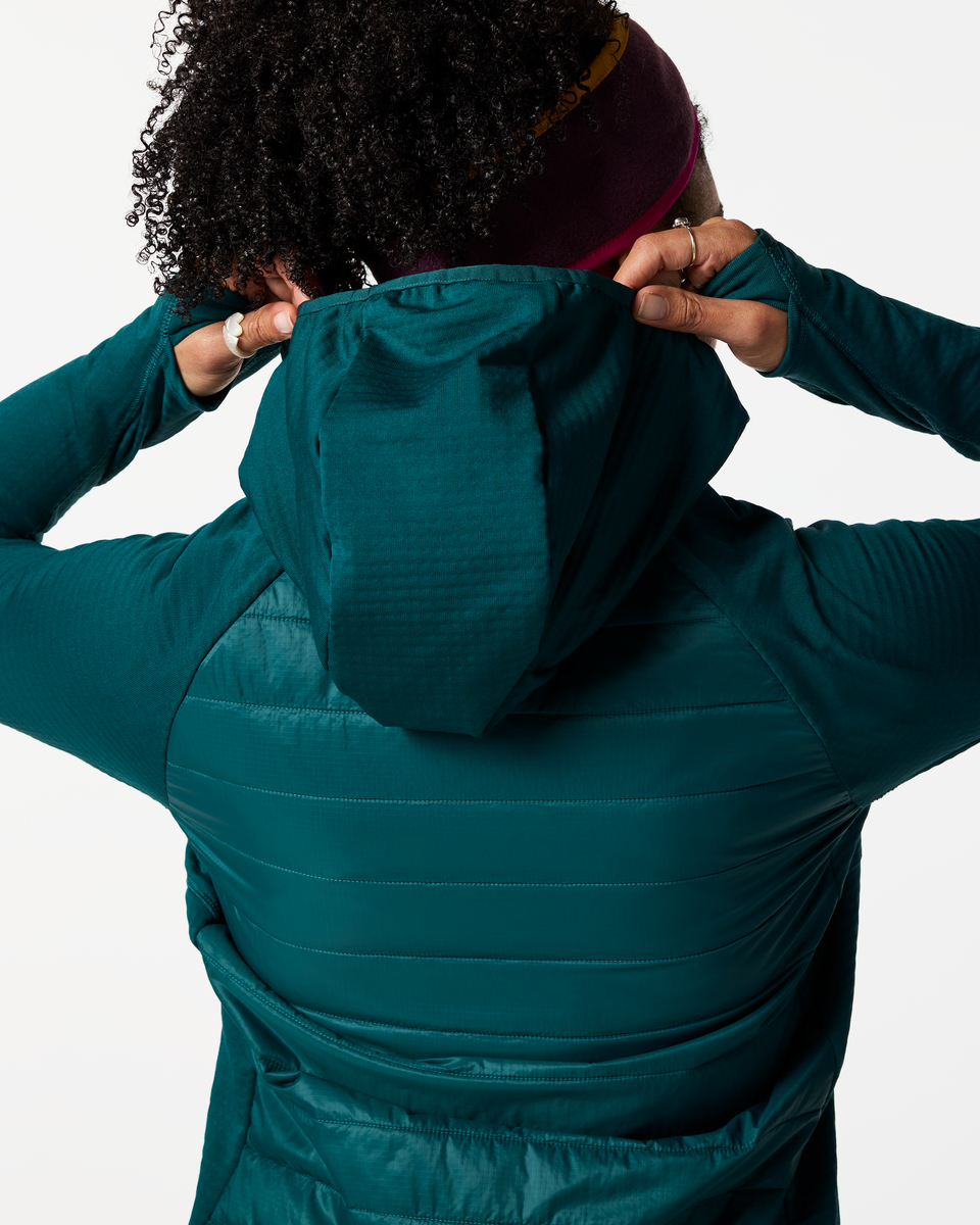 Soft Layering Warmth Acodo Hybrid Hooded Jacket - Women s