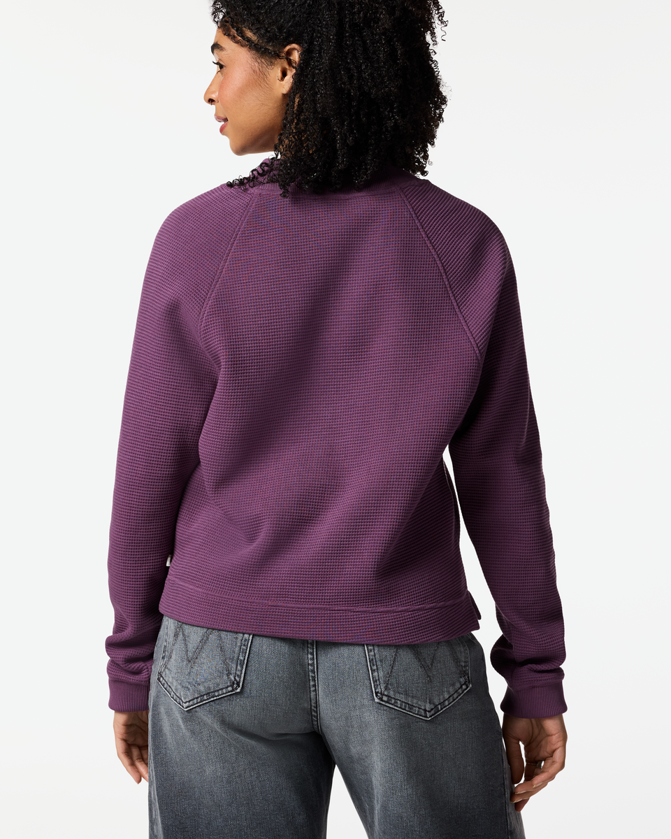 Casual Outdoor Style Atajo Long-Sleeve Waffle V-Neck - Women s