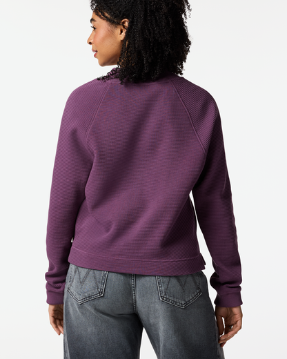 Casual Outdoor Style Atajo Long-Sleeve Waffle V-Neck - Women s