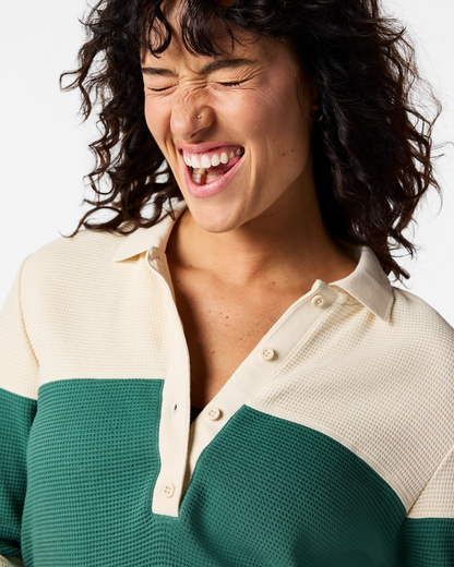 Comfortable Everyday Wear Atajo Waffle Rugby - Women s