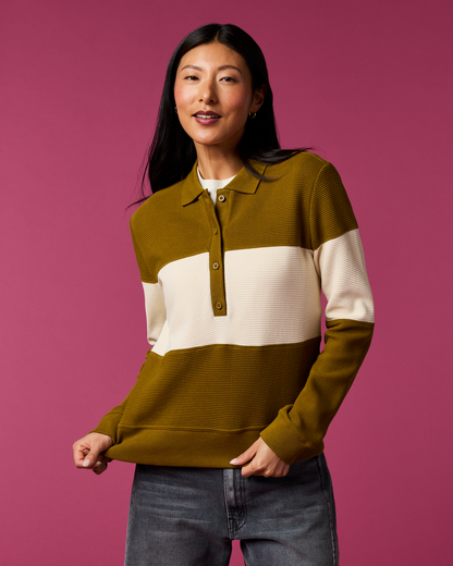 Comfortable Everyday Wear Atajo Waffle Rugby - Women s