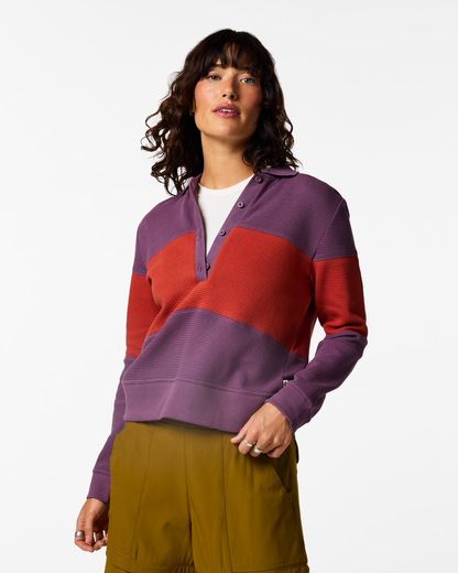 Comfortable Everyday Wear Atajo Waffle Rugby - Women s