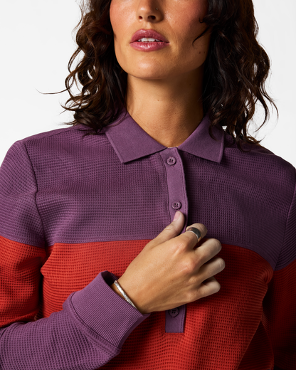 Comfortable Everyday Wear Atajo Waffle Rugby - Women s