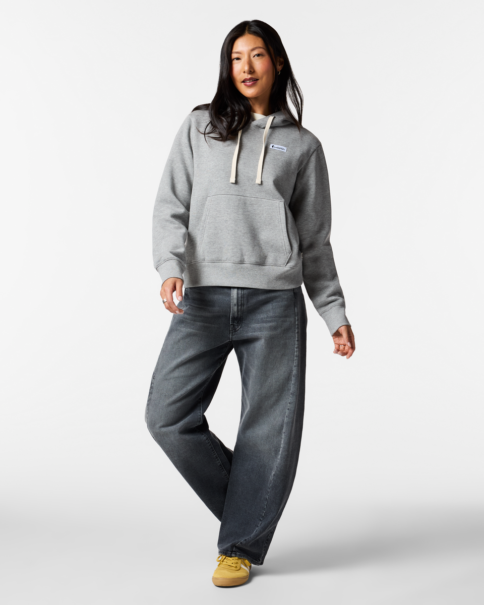 Casual Outdoor Style Llama Patch Pullover Hoodie - Women s