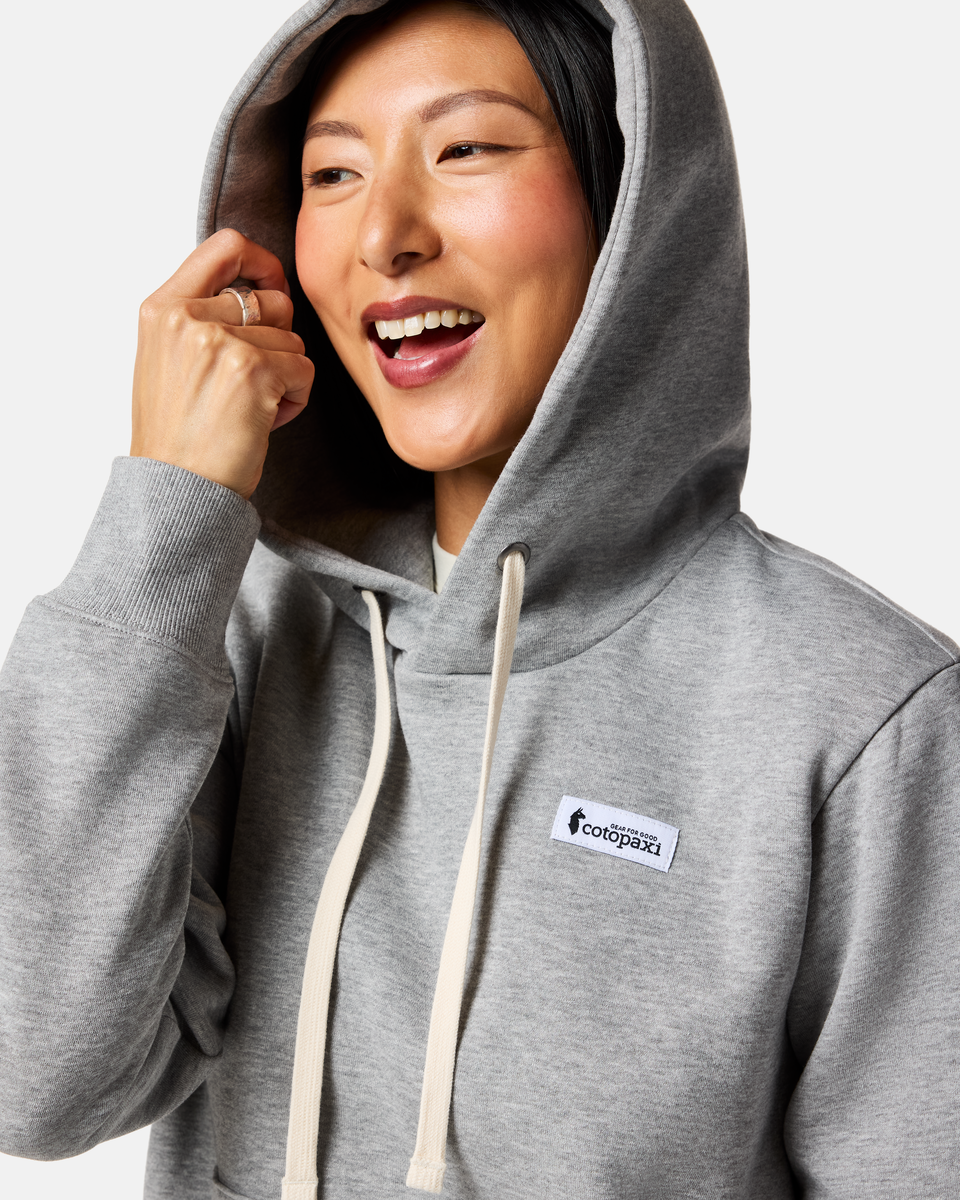 Casual Outdoor Style Llama Patch Pullover Hoodie - Women s
