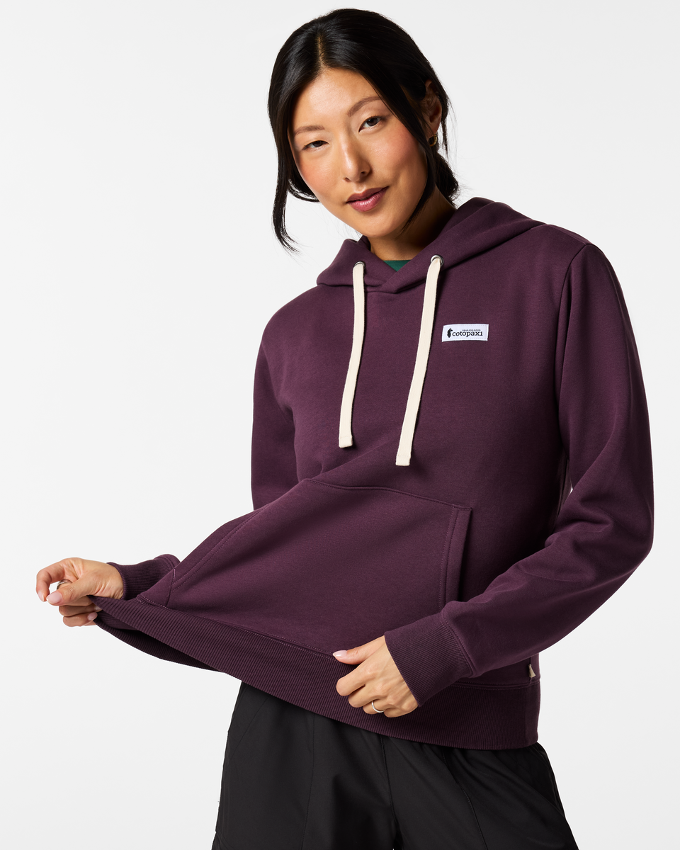 Casual Outdoor Style Llama Patch Pullover Hoodie - Women s