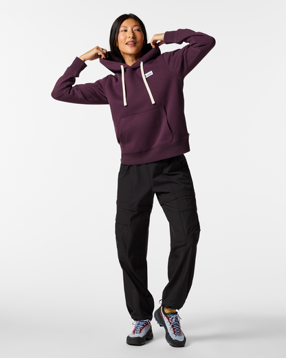 Casual Outdoor Style Llama Patch Pullover Hoodie - Women s
