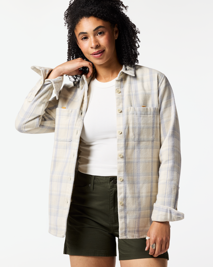 Versatile Outdoor Use Mero Organic Flannel Shirt - Women s