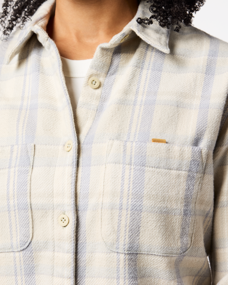 Versatile Outdoor Use Mero Organic Flannel Shirt - Women s