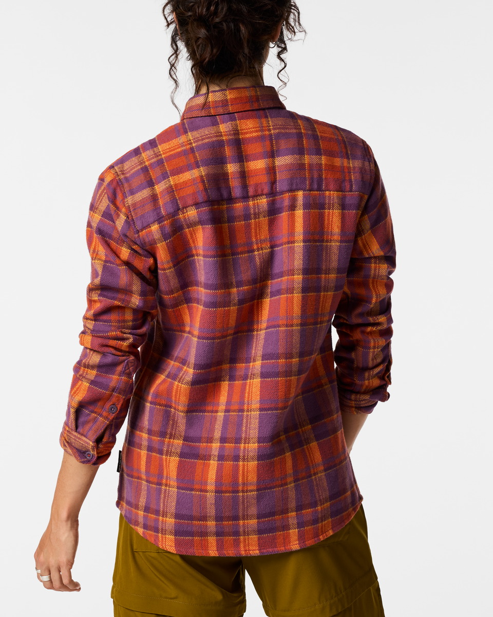 Versatile Outdoor Use Mero Organic Flannel Shirt - Women s