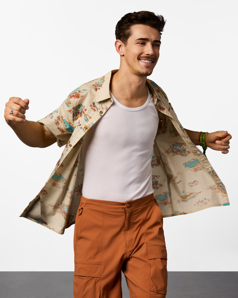 Everyday Adventure Style Estival Button Up Shirt - Print - Men s