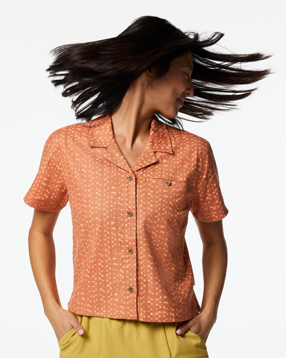 Outdoor Ready Design Afuera Button Up Shirt - Print - Women s