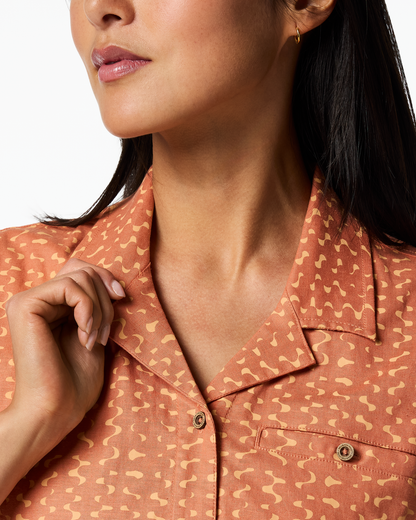 Outdoor Ready Design Afuera Button Up Shirt - Print - Women s