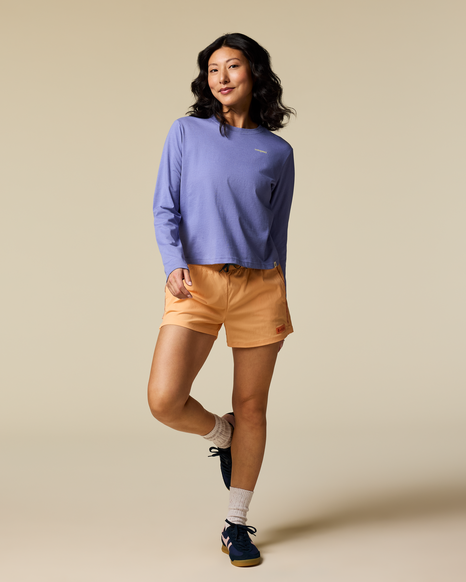Casual Adventure Style Flower Patch Long-Sleeve T-Shirt - Women s