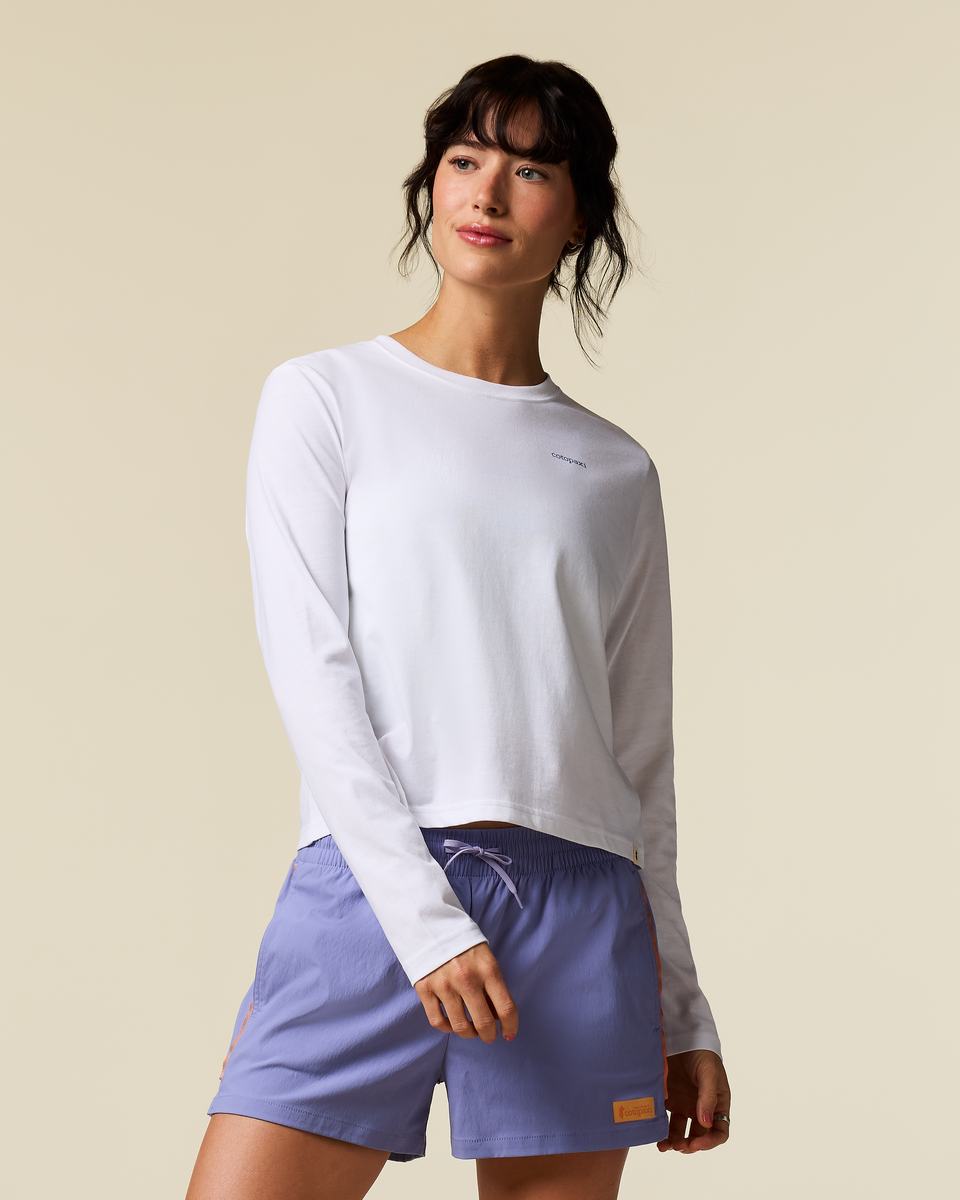 Casual Adventure Style Flower Patch Long-Sleeve T-Shirt - Women s