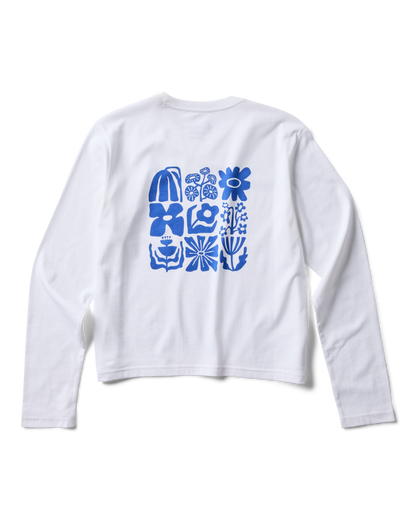 Casual Adventure Style Flower Patch Long-Sleeve T-Shirt - Women s