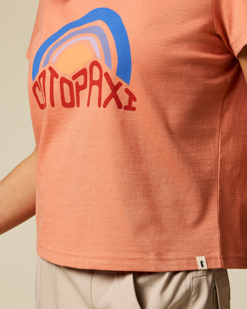 Casual Adventure Style Sunset Embers T-Shirt - Women s