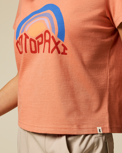 Casual Adventure Style Sunset Embers T-Shirt - Women s
