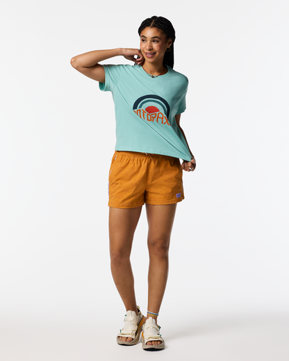 Casual Adventure Style Sunset Embers T-Shirt - Women s