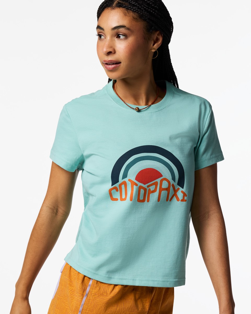Casual Adventure Style Sunset Embers T-Shirt - Women s